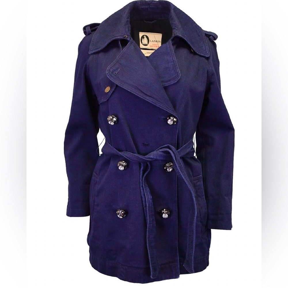 Lanvin Loves Acne Denim Jean Trench Coat